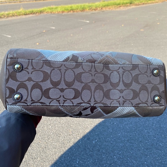 Coach Brown and Tan Patchwork Tote 😍 - Picture 5 of 6